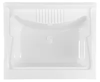 AQUALINE Výlevka na skříňku 60x50cm, plast bílá (4)