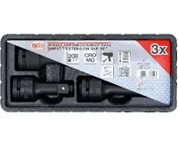BGS Sada silového prodloužení, vnější/vnitřní čtyřhran 20 mm (3/4"), 3dílná (1)