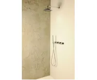 SAPHO Podomítková termostatická sprchová/vanová baterie s držákem ruční sprchy, 2 výstupy,kulatá,chrom (4)