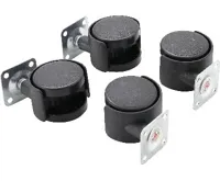 BGS Kolečka plastové, průměr 40 mm, otočné dvojité, sada 4 díly (1)