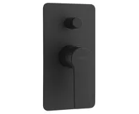 SAPHO PAX podomítková sprchová baterie, 2 výstupy, černá mat SAPHO PAX podomítková sprchová baterie, 2 výstupy, černá mat