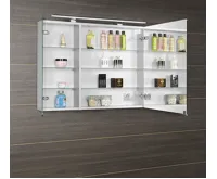 SAPHO MIRRÓ galerka s LED osvětlením, 90x70x16cm, bílá (4)