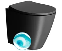 GSI MODO WC mísa stojící, Swirlflush, 37x52cm, spodní/zadní odpad, černá dual-mat