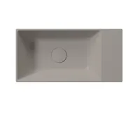 GSI KUBE X keramické umývátko 50x25cm, bez otvoru, pravé/levé, tortora mat (3)