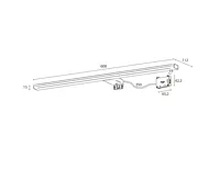 SAPHO FELINA LED svítidlo, 12W, 608x15x112mm, IP44, chrom (8)