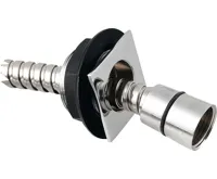 SAPHO Sprchová průchodka na okraj vany včetně hadice F1/2"-M3/8" , hranatá, chrom (3)