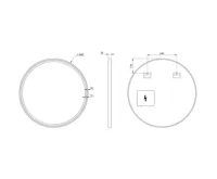 SAPHO KADRIS kulaté zrcadlo s LED osvětlením ø 80cm, černá mat (7)