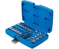 BGS Hlavice pro T a E-profil 3/8", sada 34 dílů (2)