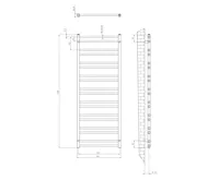 SAPHO METRO DOS otopné těleso 550x1430 mm, černá mat (10)