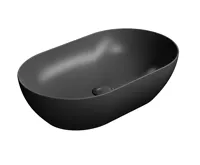 GSI PURA keramické umyvadlo na desku 60x37cm, černá mat GSI PURA keramické umyvadlo na desku 60x37cm, černá mat