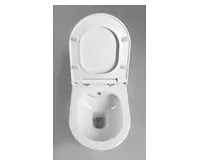 SAPHO AVVA CLEANWASH závěsná WC mísa, integrovaná baterie a bidet. sprška, Rimless, 35,5x53cm, bílá (1)