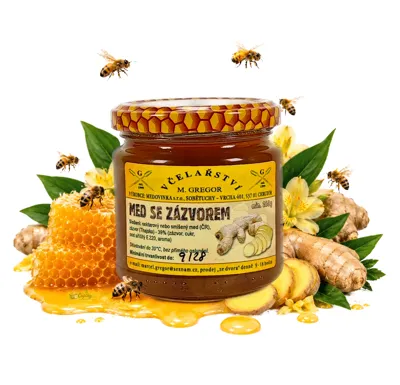 Medovinka, s.r.o. Med se zázvorem (kostky) 260g