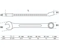 BGS Klíč očkoplochý 24 mm, 15° vyhnutý, DIN 3113A ,chrom vanadium (1)