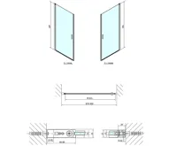 POLYSAN ZOOM BLACK sprchové dveře 900mm, čiré sklo (5)
