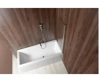 AQUALINE VILMA vanová zástěna 600x1400mm, chrom, pravá, sklo matné (4)