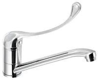 AQUALINE AQUALINE 35 stojánková dřezová baterie, lékařská páka, chrom AQUALINE AQUALINE 35 stojánková dřezová baterie, lékařská páka, chrom