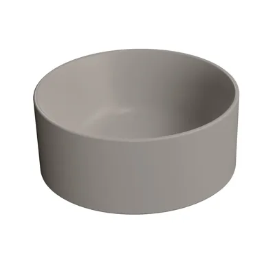 GSI KUBE X keramické umývátko na desku, průměr 32cm, tortora mat