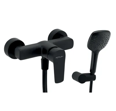 NOVASERVIS Sprchová nástěnná baterie METALIA 58 ECO, 150 mm, černá - 58061,5