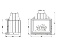 HS Flamingo Uniflam 700 PANORAMA Krbová vložka - 601-750 (2)
