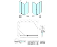 POLYSAN ZOOM BLACK boční stěna 800mm, čiré sklo (12)