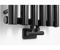 SAPHO TWIN BLACK připojovací sada ventilů pro středové připojení, černá mat (3)