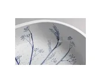 SAPHO PRIORI keramické umyvadlo na desku, 60x40cm, bílá s modrým vzorem (1)