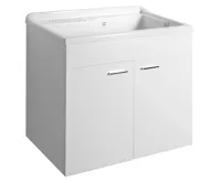 AQUALINE Plastová výlevka se skříňkou 80x50 cm, včetně sifonu AQUALINE Plastová výlevka se skříňkou 80x50 cm, včetně sifonu