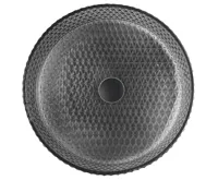 SAPHO MARAGUA skleněné gravírované umyvadlo na desku Ø 39,5cm, černá (9)