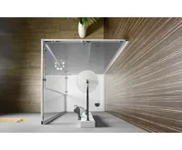 AQUALINE ALAIN čtvercová sprchová zástěna 900x900mm, sklo Brick (8)