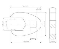 BGS Klíč plochý otevřený 3/8" 19 mm (2)