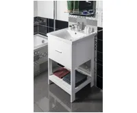 AQUALINE ZUNO 55 keramické umyvadlo nábytkové 55x45cm, bílá (3)