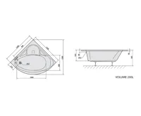 POLYSAN NILA rohová vana 120x120x41cm, bílá (4)
