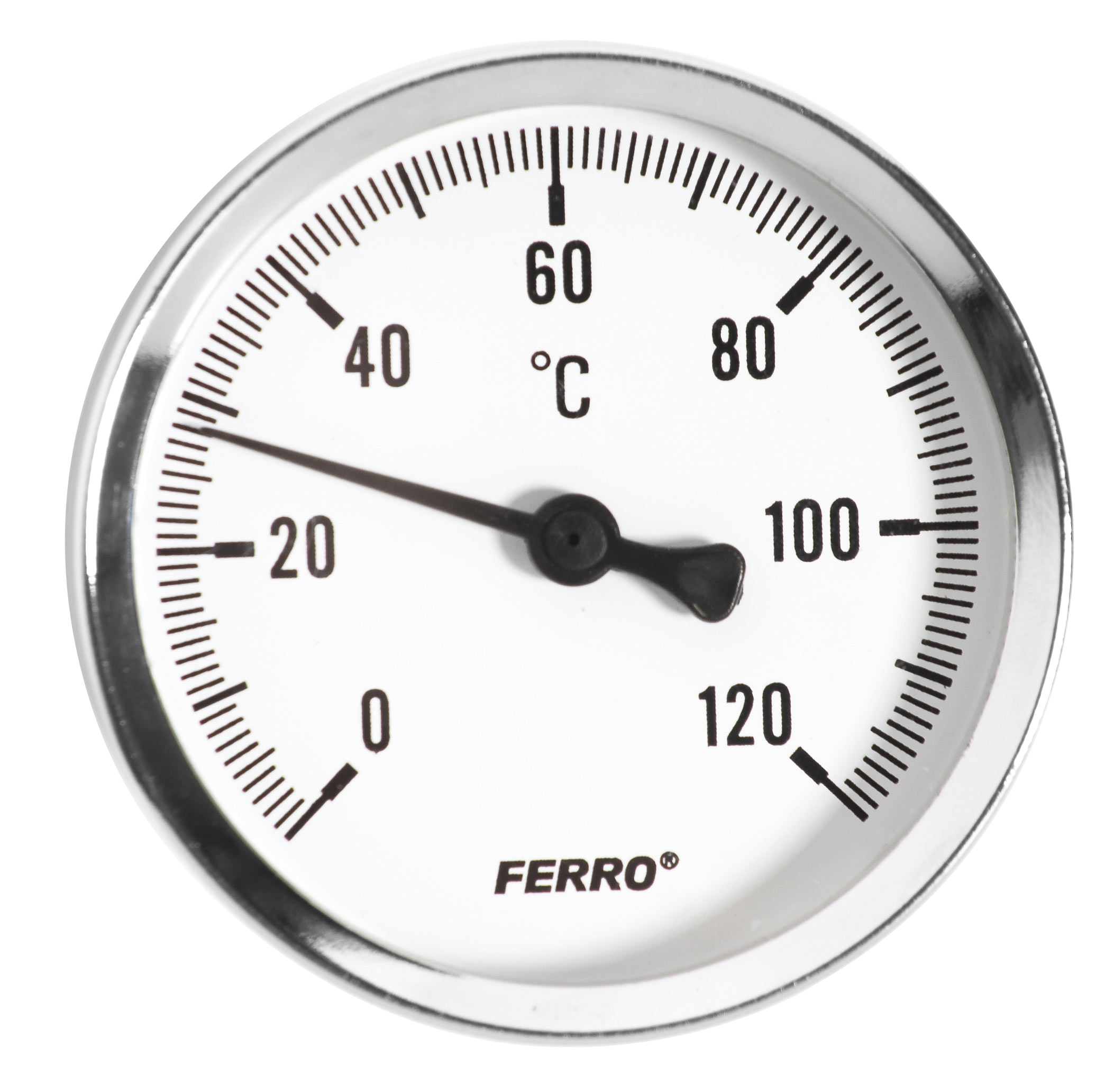 Novaservis teploměr 80mm 1/2" axialní 0-120°c - t80120a