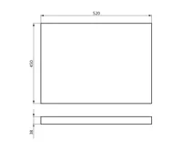 AQUALINE VEGA deska pod umyvadlo 52x45cm, dub platin (5)