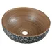 SAPHO PRIORI keramické umyvadlo na desku, Ø 41 cm, hnědá s modrým vzorem