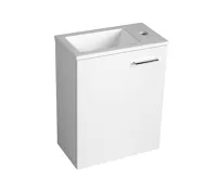 AQUALINE Umývátko nábytkové, litý mramor, 40x22cm, bílá (4)