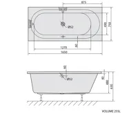 POLYSAN ASTRA B obdélníková vana 165x75x48cm, bílá (7)