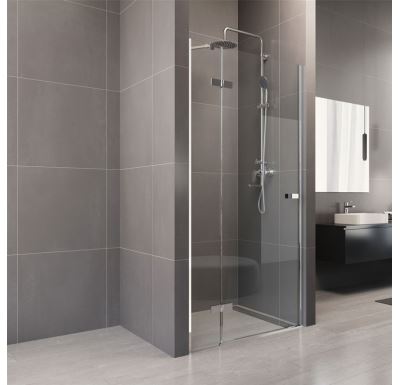 NOVEA Sprchové dveře, 100x200 cm, chrom ALU, sklo Čiré, levé provedení