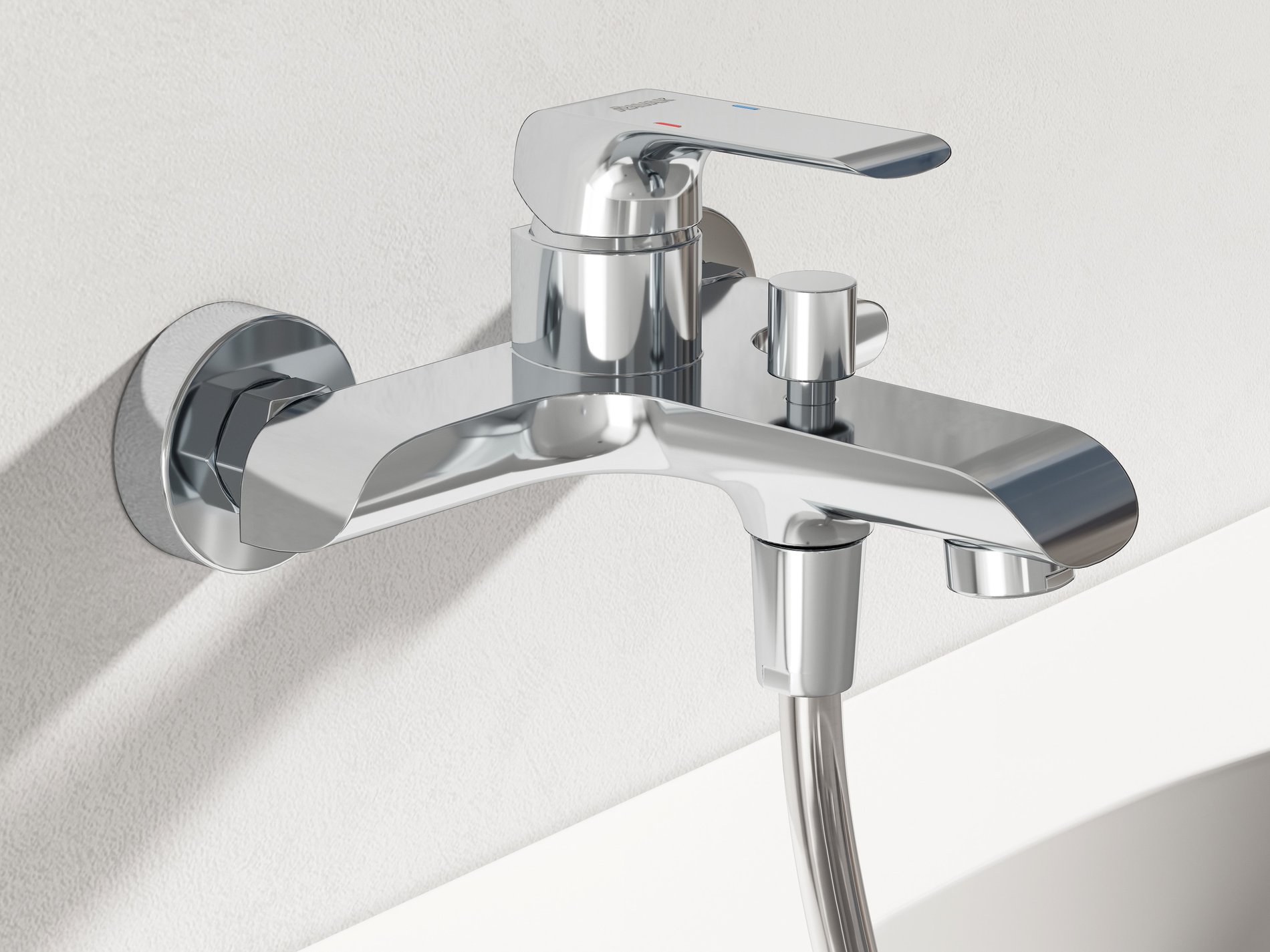 Ravak vanová nástěnna baterie flat fl 022.00/150, rozteč 150mm