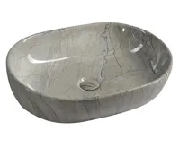 SAPHO DALMA keramické umyvadlo na desku, 59x42 cm, grigio SAPHO DALMA keramické umyvadlo na desku, 59x42 cm, grigio