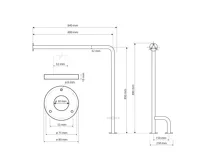 SAPHO HANDICAP opěrné madlo LEVÉ 800x850mm, bílá (2)