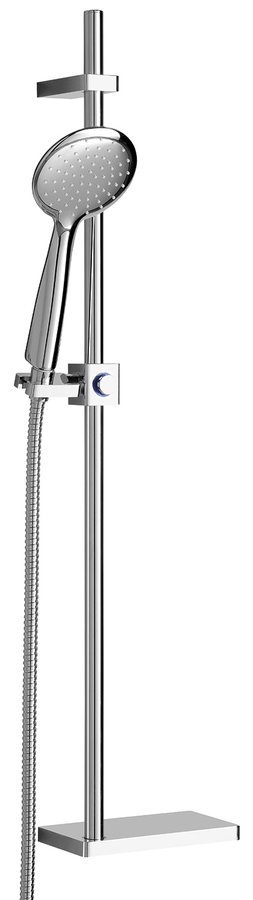 SAPHO BRIT sprchová souprava s poličkou, posuvný držák, 805mm, sprch. hadice 1500mm, chrom