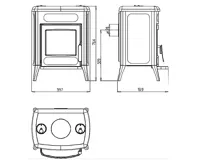 PLAMEN PLAMEN Litinová krbová kamna AMITY 3 N - černá (15)