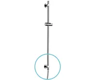 SAPHO Sprchová tyč s vývodem vody, posuvný držák, kulatá, 720mm, chrom