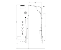 AQUALINE TUSA sprchový panel 200x1400mm, stříbrná (11)