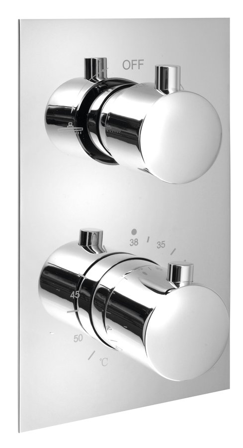 SAPHO KIMURA podomítková sprchová termostatická baterie, box, 2 výstupy, chrom