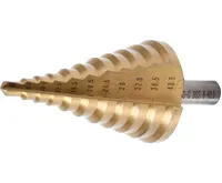 BGS Vrták kónický HSS, průměr 6,0 - 45,0 mm, stupňovitý, potitanovaný BGS Vrták kónický HSS, průměr 6,0 - 45,0 mm, stupňovitý, potitanovaný
