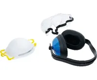 BGS Respirátor proti prachu,ochranné brýle a tlumič hluku,3 díly (1)