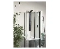 POLYSAN ZOOM BLACK sprchové dveře 1300mm, čiré sklo (1)