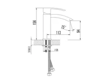 SAPHO GINKO 25 stojánková umyvadlová baterie, chrom (6)